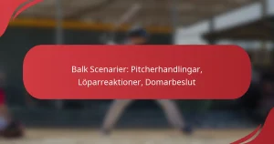 Balk Scenarier: Pitcherhandlingar, Löparreaktioner, Domarbeslut