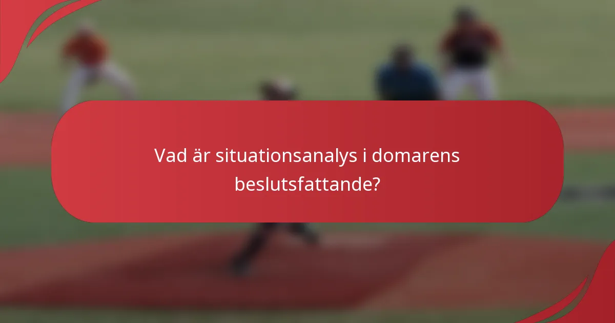 Vad är situationsanalys i domarens beslutsfattande?